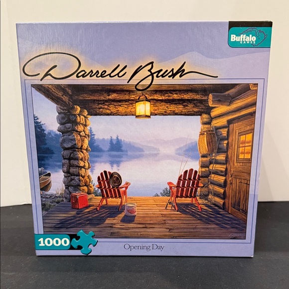 🔴2/$20🔴Buffalo Games 1000 Piece Puzzle Opening Day Darrell Bush - Picture 1 of 3